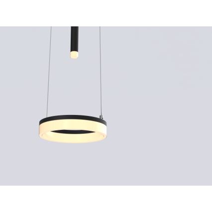 Wofi 6054-302 - Lampadario a sospensione con filo LED dimmerabile JESSE LED/15,5W/230V nero