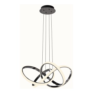 Wofi 6134-105L - Lampadario a sospensione con filo LED dimmerabile INDIGO LED/50W/230V nero/cromo lucido