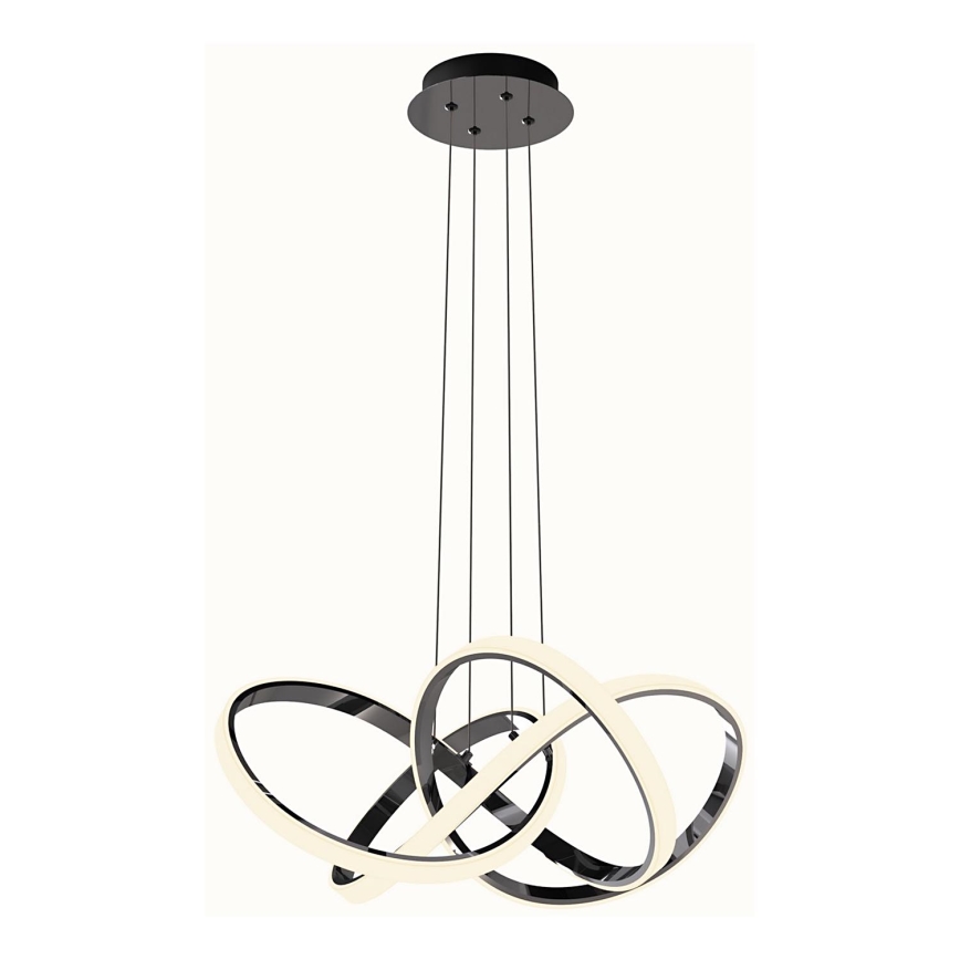 Wofi 6134-105L - Lampadario a sospensione con filo LED dimmerabile INDIGO LED/50W/230V nero/cromo lucido