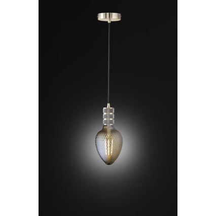 Wofi 6201.01.64.7000 - Lampadario a sospensione con filo MASSA 1xE27/60W/230V bronzo