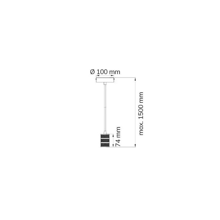 Wofi 6201.01.64.7000 - Lampadario a sospensione con filo MASSA 1xE27/60W/230V bronzo