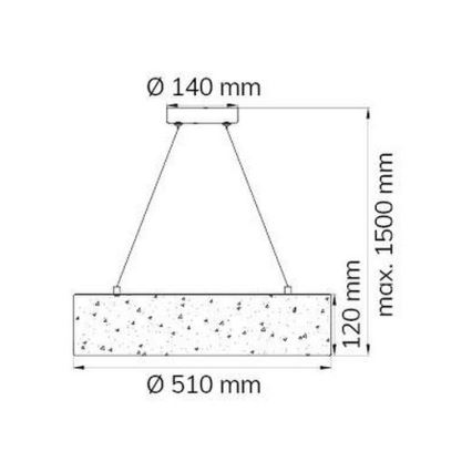 Wofi 6370.01.70.7000 - Lampadario LED a sospensione con filo LEIKA LED/21W/230V