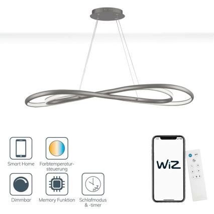 Wofi 6480.02.64.8000 - Lampadario LED dimmerabile su filo COLLIN LED/27W/230V 2700-6000K Wi-Fi + telecomando