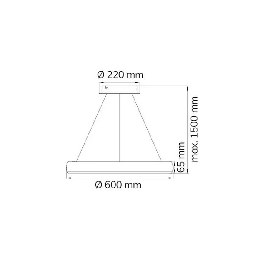 Wofi 6481.01.10.8501 - Lampadario a sospensione con filo LED dimmerabile CLINT LED/33W/230V 3000-6500K Wi-Fi + telecomando