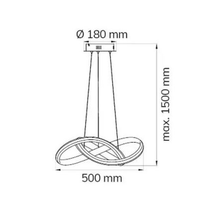 Wofi 6823.01.10.9500 - Lampadario a sospensione con filo LED dimmerabile SOLO LED/28W/230V