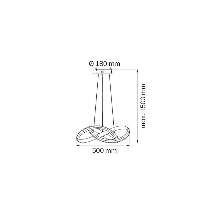 Wofi 6823.01.10.9500 - Lampadario a sospensione con filo LED dimmerabile SOLO LED/28W/230V