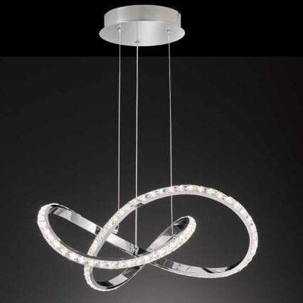 Wofi 6912.01.01.7000 - Lampadario a sospensione con filo LED dimmerabile PRISMA LED/25W/230V