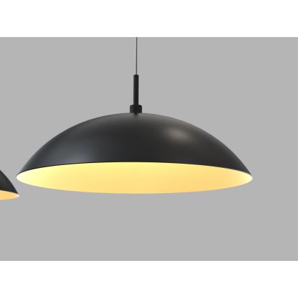 Wofi 7001-304 - Lampadario a sospensione con filo LED dimmerabile ROSCOFF LED/29W/230V nero/oro