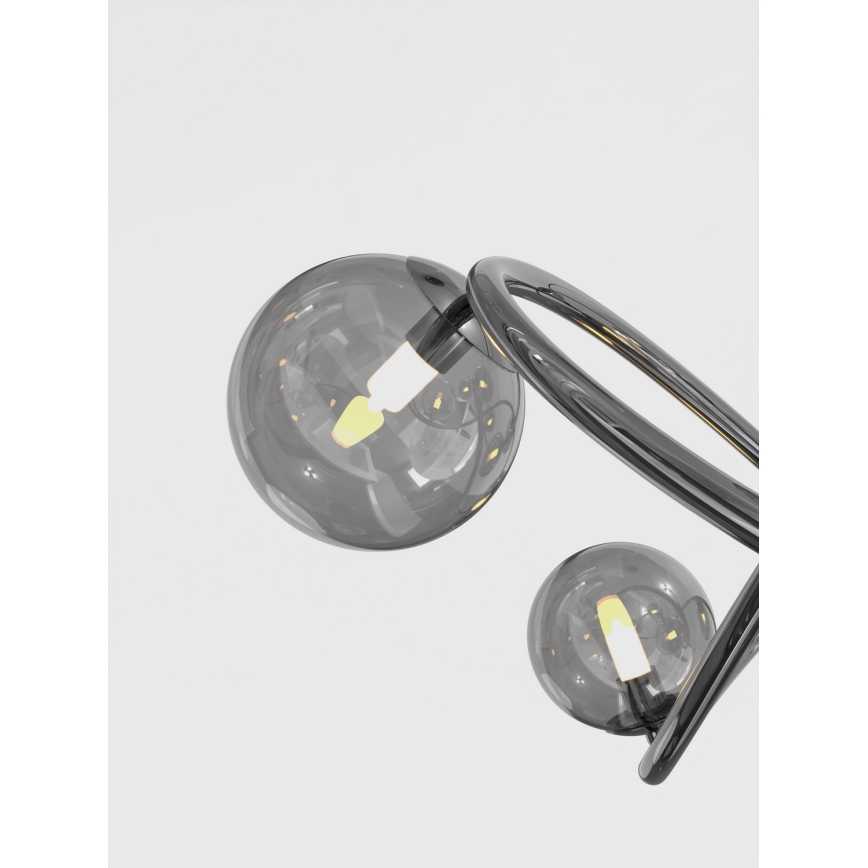 Wofi 7014-1405 - Lampadario LED a sospensione con filo NANCY 14xG9/3,5W/230V nero/cromo lucido