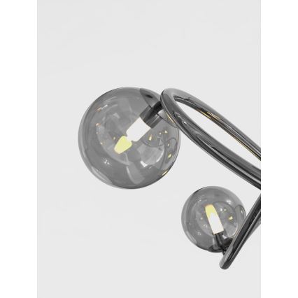 Wofi 7014-805 - Lampadario LED a sospensione con filo NANCY 8xG9/3,5W/230V nero/cromo lucido