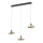 Wofi 7016-304 - Lampadario a sospensione con filo LED dimmerabile BREST LED/26W/230V nero/oro