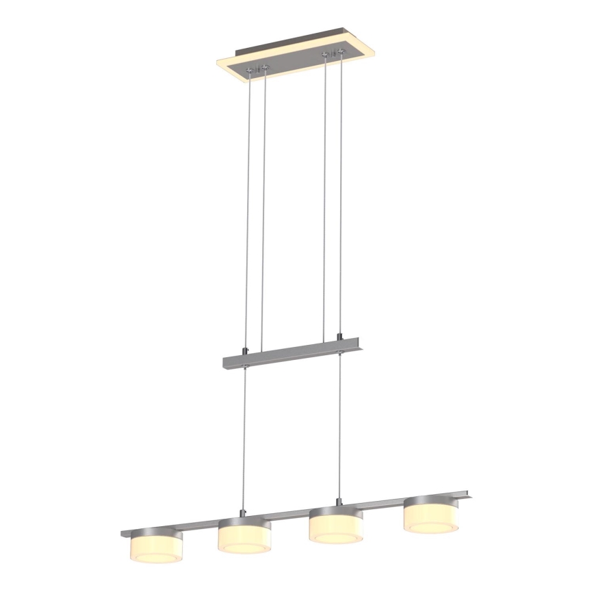 Wofi 7054-503 - Lampadario a sospensione con filo LED dimmerabile JESSE LED/21W/230V cromo opaco