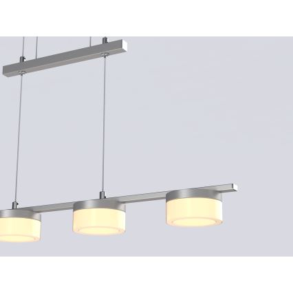 Wofi 7054-503 - Lampadario a sospensione con filo LED dimmerabile JESSE LED/21W/230V cromo opaco