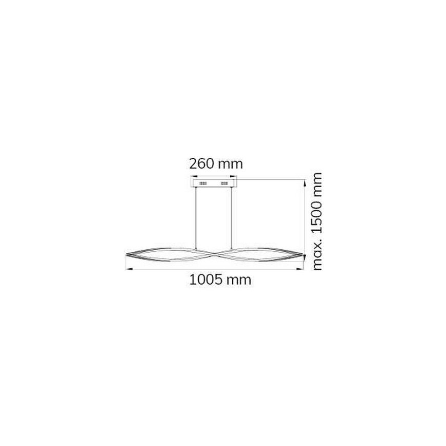 Wofi 7152.02.01.6000 - Lampadario a sospensione con filo LED dimmerabile IDANA 2xLED/13,5W/230V