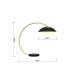 Wofi 8001-104- Lampada LED Touch dimmerabile ROSCOFF LED/10,5W/230V nero/oro