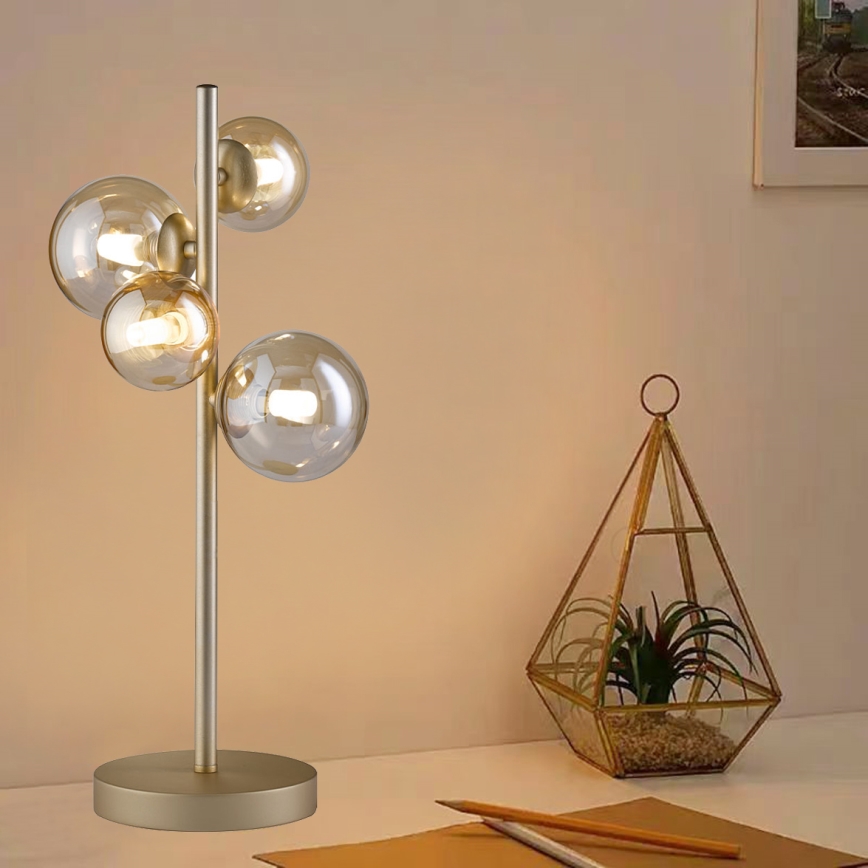 Wofi 8014.04.14.9000 - Lampada da tavolo LED VILLA 4xG9/3W/230V oro
