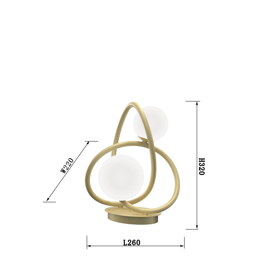 Wofi 8014-201 - Lampada da tavolo LED NANCY 2xG9/3,5W/230V oro/bianco