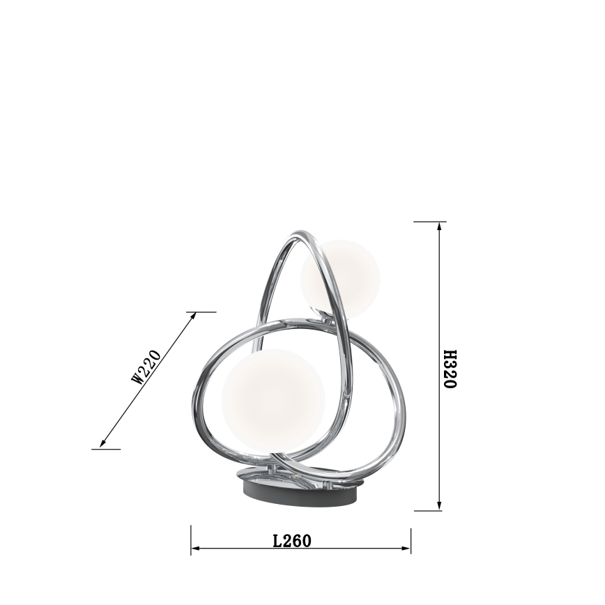 Wofi 8014-207 - Lampada da tavolo LED NANCY 2xG9/3,5W/230V cromo lucido
