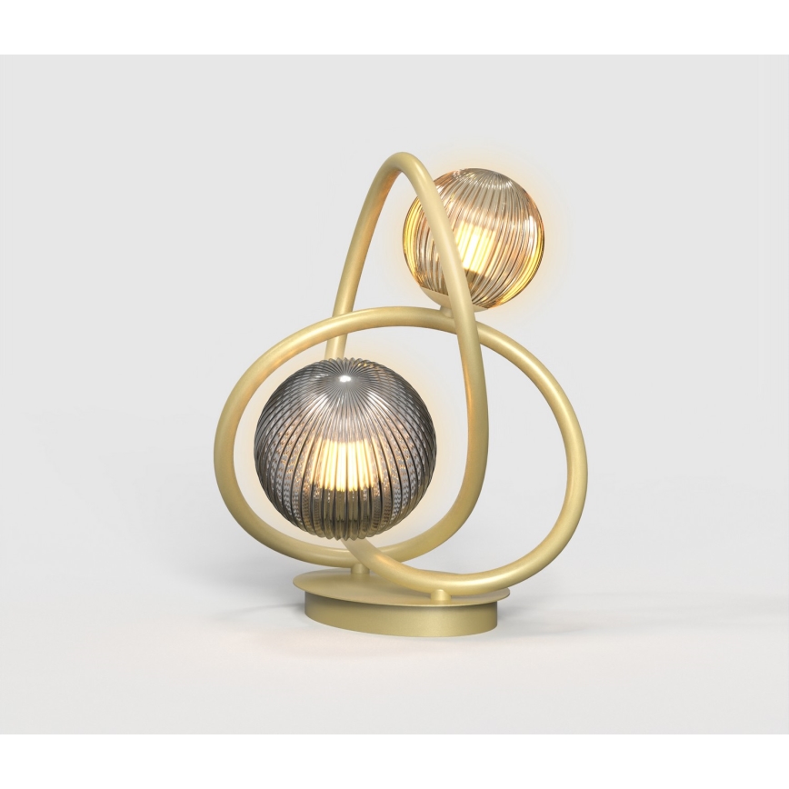 Wofi 8015-204 - Lampada da tavolo LED METZ 2xG9/3,5W/230V oro/grigio