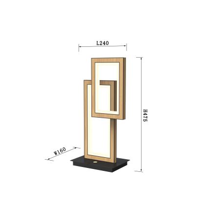 Wofi 8023-206 - Lampada da tavolo LED dimmerabile con funzione Touch PESCARA LED/21W/230V