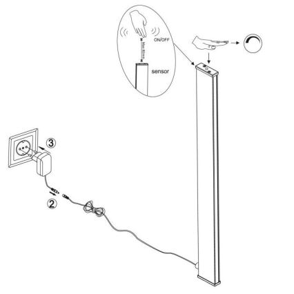 Wofi 8096.1.51.8000 - LED Lampada da tavolo dimmerabile con sensore SYDNEY LED/13W/230V 3000K