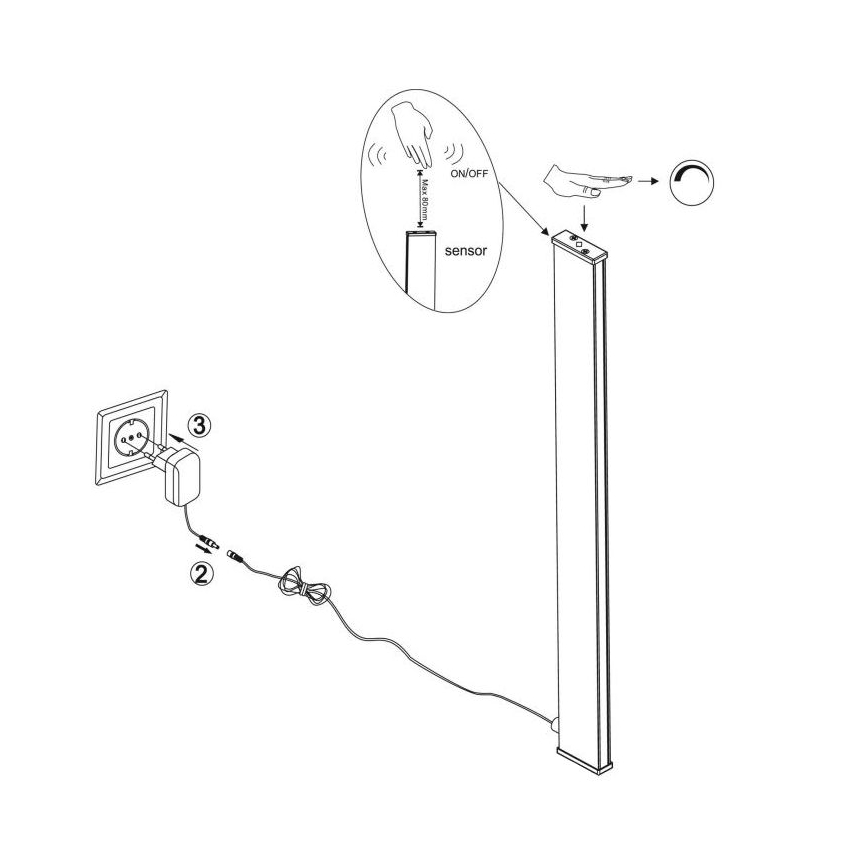 Wofi 8096.1.51.8000 - LED Lampada da tavolo dimmerabile con sensore SYDNEY LED/13W/230V 3000K