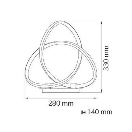 Wofi 8134.01.88.9000 - Lampada da tavolo LED dimmerabile INDIGO LED/19W/230V