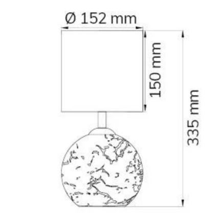 Wofi 8149.02.13.6012 - Lampada da tavolo CARMEN 1xE14/40W/230V + 1xG9/10W oro