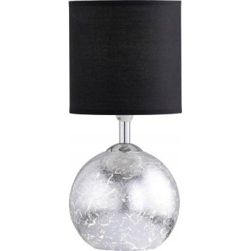 Wofi 8149.02.70.6010 - Lampada da tavolo CARMEN 1xE14/40W/230V nera/argento