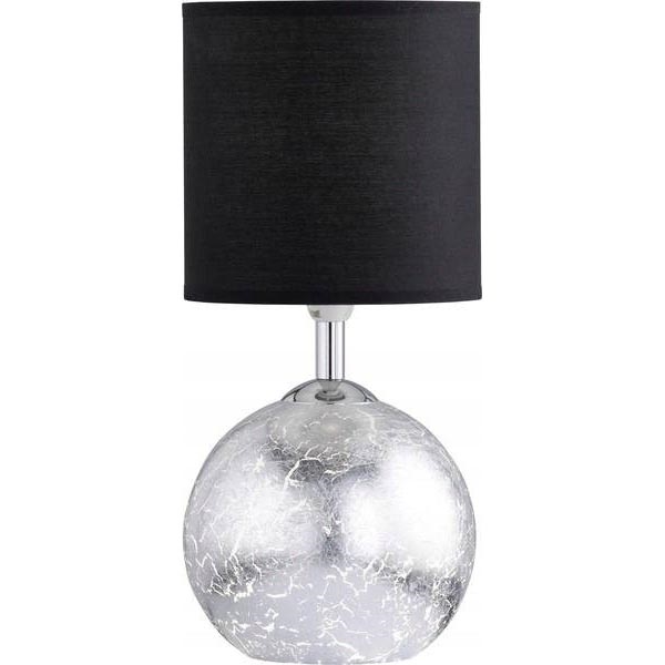 Wofi 8149.02.70.6010 - Lampada da tavolo CARMEN 1xE14/40W/230V nera/argento