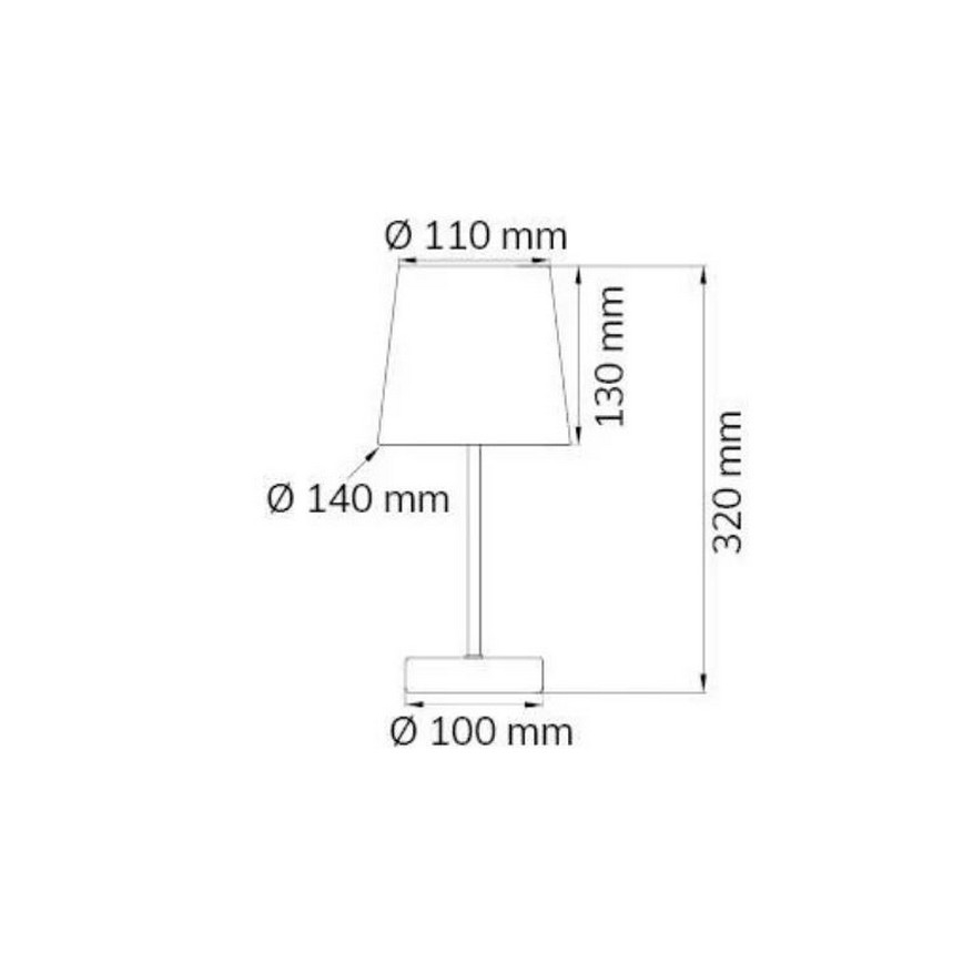 Wofi 8324.01.51.0000 - Lampada da tavolo CESENA 1xE14/42W/230V marrone