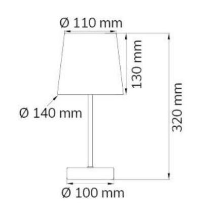 Wofi 8324.01.94.8000 - Lampada da tavolo CESENA 1xE14/42W/230V rosa