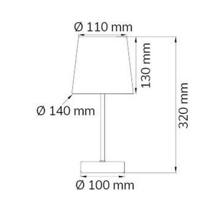 Wofi 832401060000 - Lampada da tavolo CESENA 1xE14/42W/230V bianco