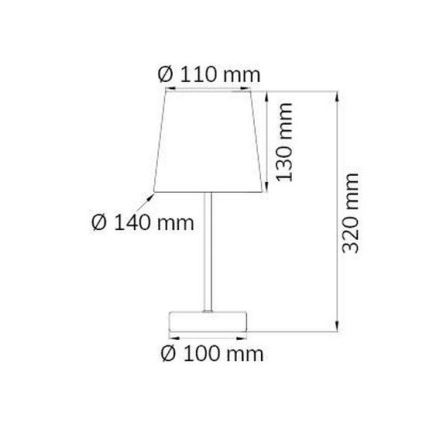 Wofi 832401178000 - Lampada da tavolo CESENA 1xE14/42W/230V verde