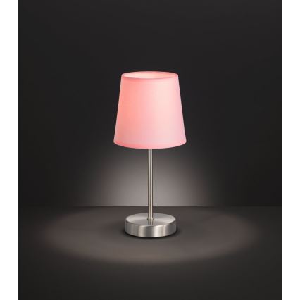 Wofi 832401949000 - Lampada da tavolo CESENA 1xE14/42W/230V rosa