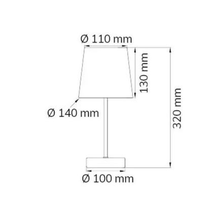 Wofi 832401949000 - Lampada da tavolo CESENA 1xE14/42W/230V rosa