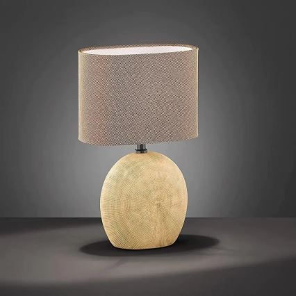 Wofi 845601236000 - Lampada da tavolo CARMEN 1xE14/40W/230V beige