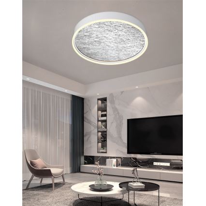 Wofi 9002-103L - Plafoniera LED dimmerabile BORDEAUX LED/60W/230V argento