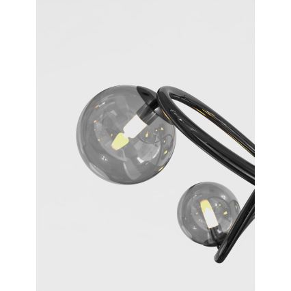 Wofi 9014-1205 - Lampadario a plafone LED NANCY 12xG9/3,5W/230V nero/cromo lucido