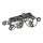 Wofi 9014-1205 - Lampadario a plafone LED NANCY 12xG9/3,5W/230V nero/cromo lucido