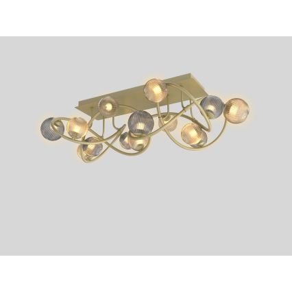 Wofi 9015-1204 - Lampadario a plafone LED METZ 12xG9/3,5W/230V oro/grigio