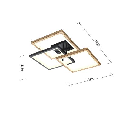 Wofi 9022-306S - Plafoniera LED dimmerabile MATERA LED/40W/230V