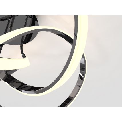 Wofi 9134-105L - Lampadario a plafone LED dimmerabile INDIGO LED/50W/230V nero/cromo lucido