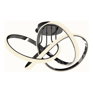 Wofi 9134-105L - Lampadario a plafone LED dimmerabile INDIGO LED/50W/230V nero/cromo lucido