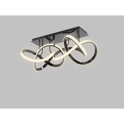 Wofi 9134-205 - Lampadario LED da soffitto dimmerabile INDIGO LED/64W/230V nero/cromo lucido