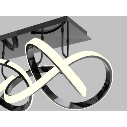 Wofi 9134-205 - Lampadario LED da soffitto dimmerabile INDIGO LED/64W/230V nero/cromo lucido