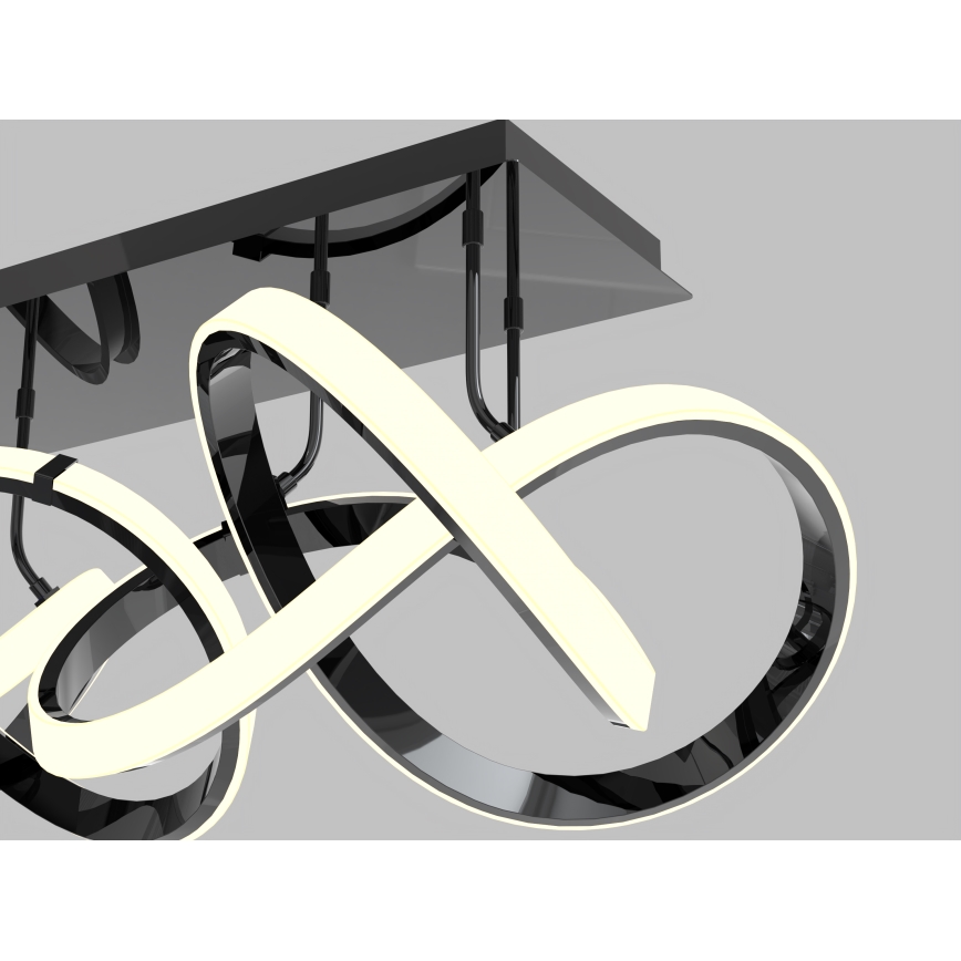 Wofi 9134-205 - Lampadario LED da soffitto dimmerabile INDIGO LED/64W/230V nero/cromo lucido