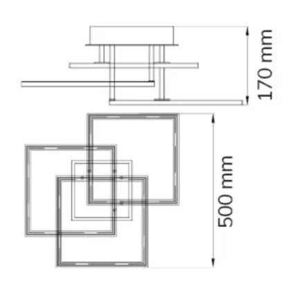 Wofi 9243.03.10.9300 - Lampadario a plafone LED dimmerabile MODESTO LED/33W/230V