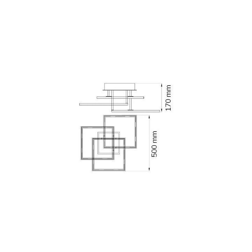 Wofi 9243.03.70.8300 - Lampadario a plafone LED dimmerabile MODESTO LED/33W/230V