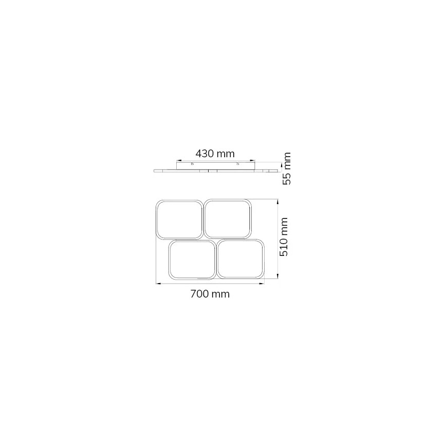 Wofi 9488.04.70.8000 - Plafoniera LED RGBW Dimmerabile REEV LED/30W/230V Wi-Fi + telecomando